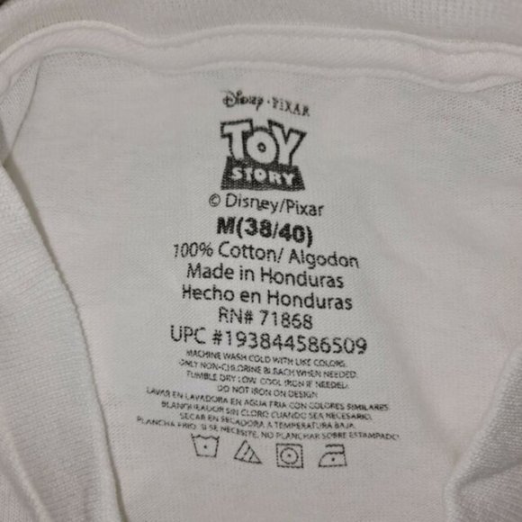 Toy Story Alien T-shirt Little Green Men Buzz Lightyear Star Command White M - Picture 7 of 7